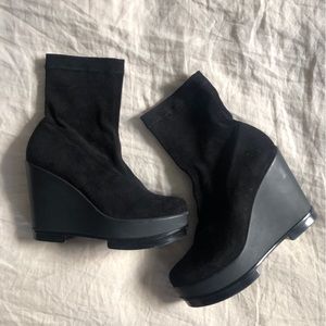 Robert Clergerie Suede Wedge Boots